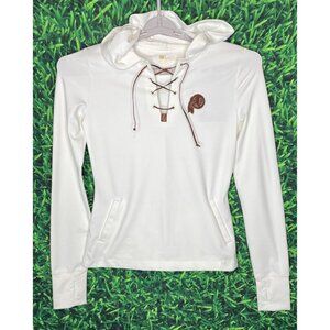 NWT Washington Redskins Commanders NFL White Pullover Long Sleeve Shirt Small